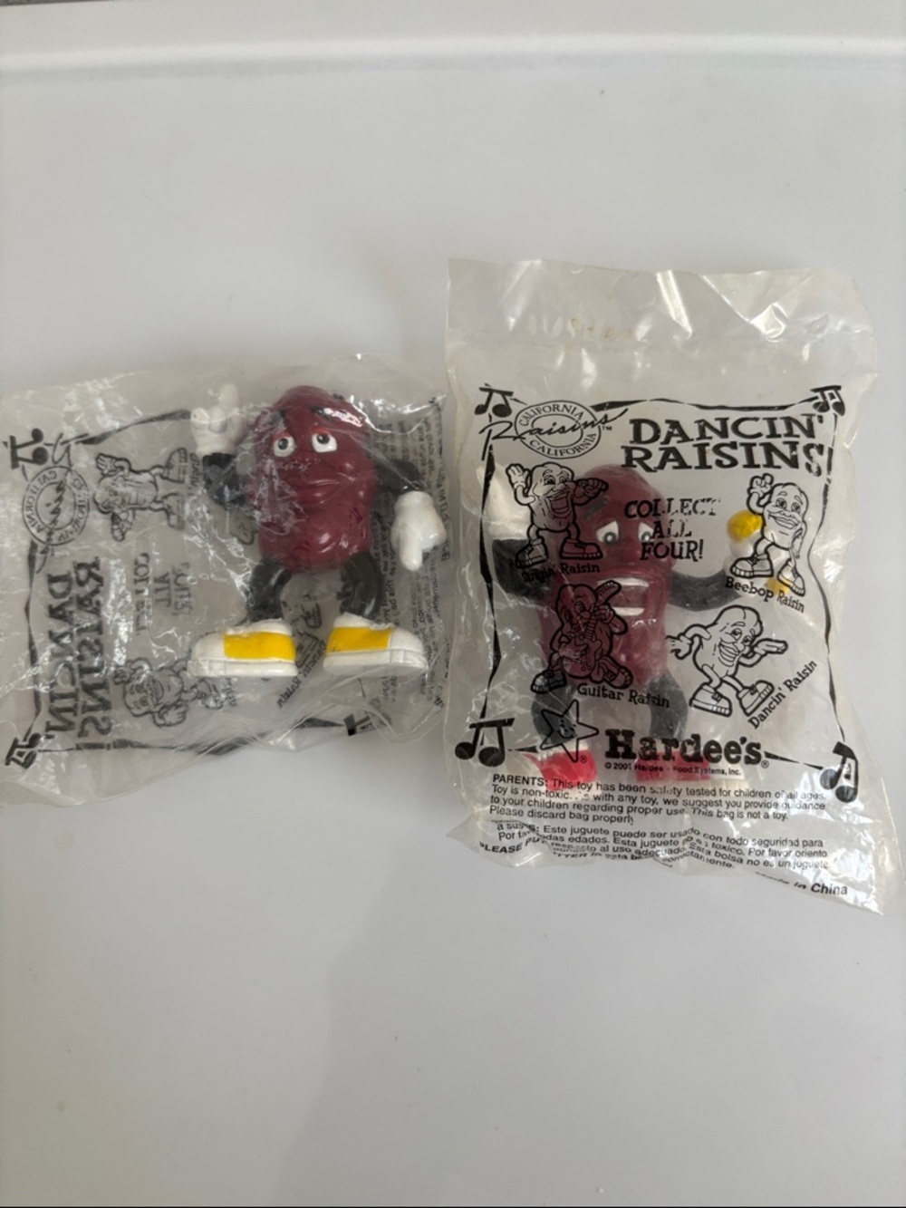 Dancin' Raisins Hardee's Promotional Figurines - Purple & Yellow